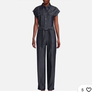 NWT MICHAEL Michael Kors‎ Navy Button-Up Jumpsuit XXS